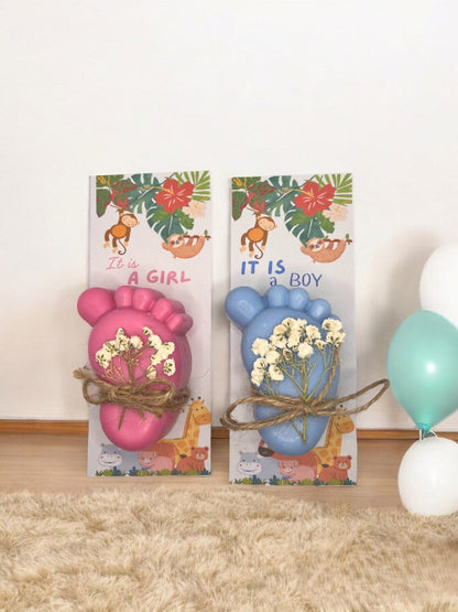 Pink and  blue baby foot Soap